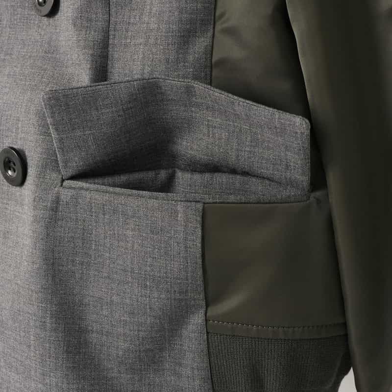 SACAI SACAI＜サカイ＞ コンビネーションスーチングジャケット GRAY