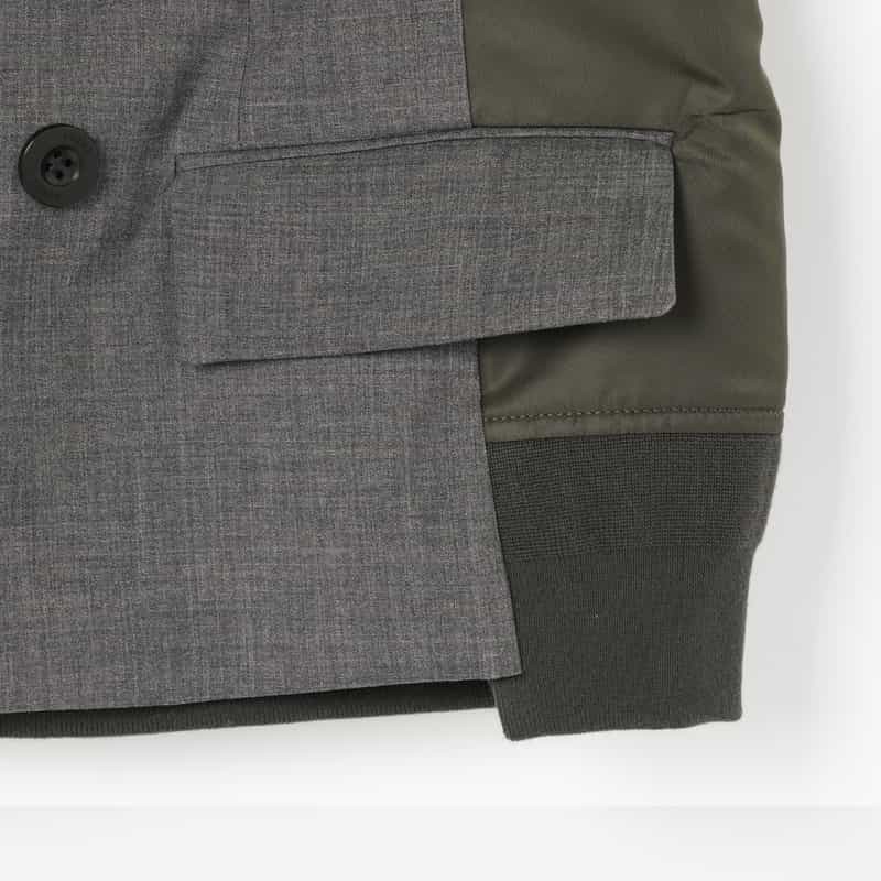 SACAI SACAI＜サカイ＞ コンビネーションスーチングジャケット GRAY