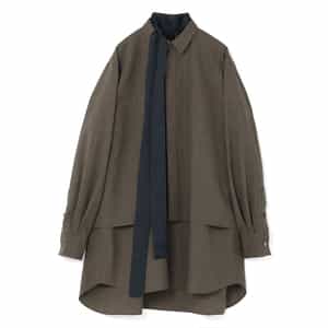 SACAI＜サカイ＞ ボウタイ付きスーチングドレス