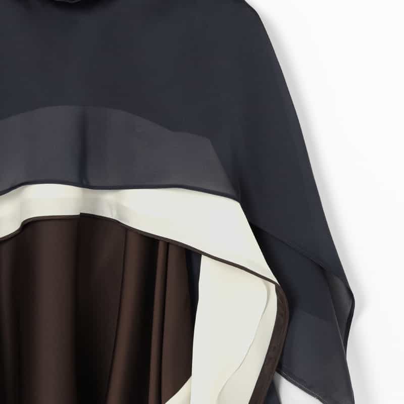 SACAI SACAI＜サカイ＞ コンビネーションデザインシャツ BROWN