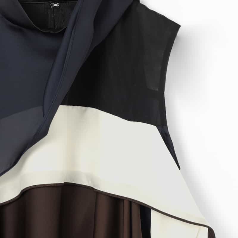 SACAI SACAI＜サカイ＞ コンビネーションデザインシャツ BROWN