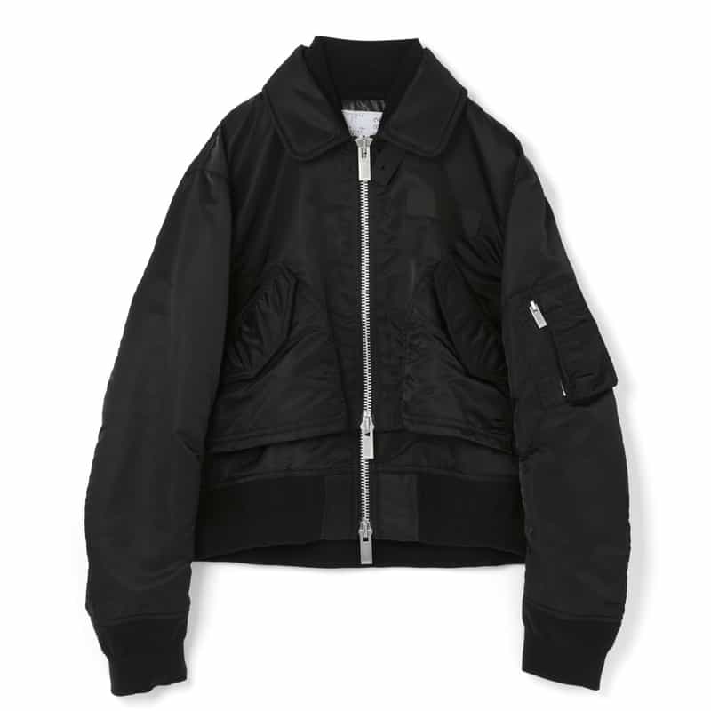 SACAI SACAI＜サカイ＞ ナイロンツイル ジップアップブルゾン BLACK
