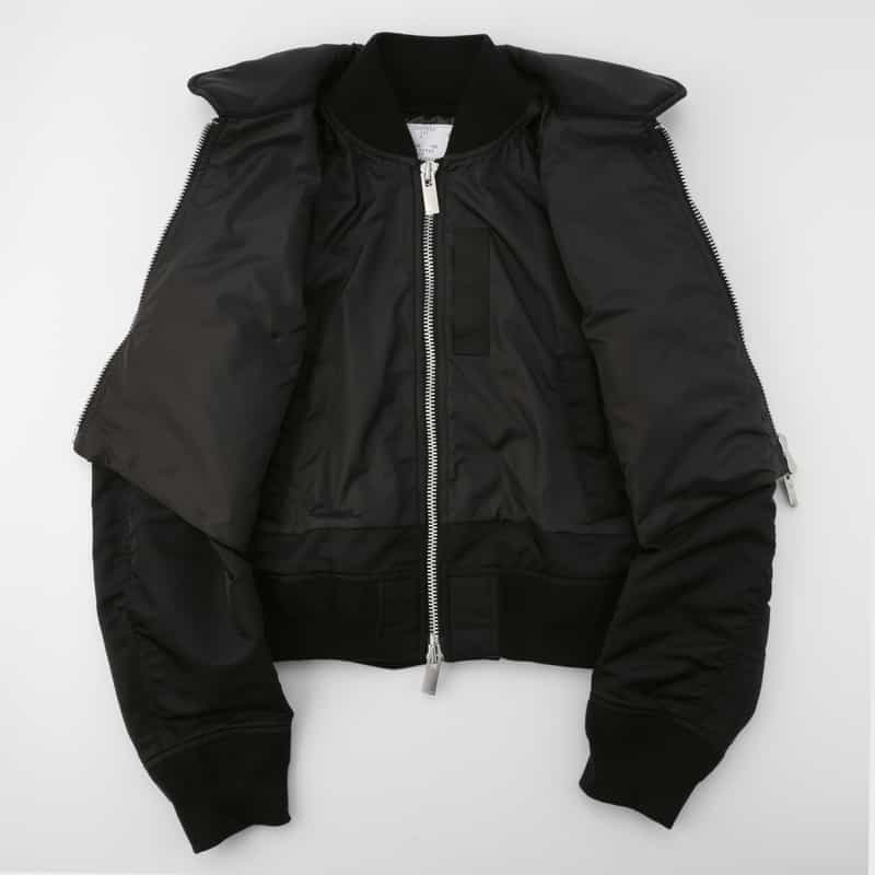 SACAI SACAI＜サカイ＞ ナイロンツイル ジップアップブルゾン BLACK