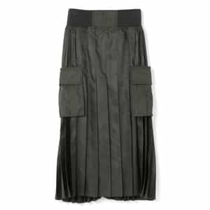 SACAI＜サカイ＞ ポケット付きナイロンツイルプリーツスカート
