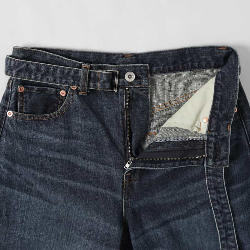 SACAI SACAI＜サカイ＞ ベルテッドデニムパンツ BLUE