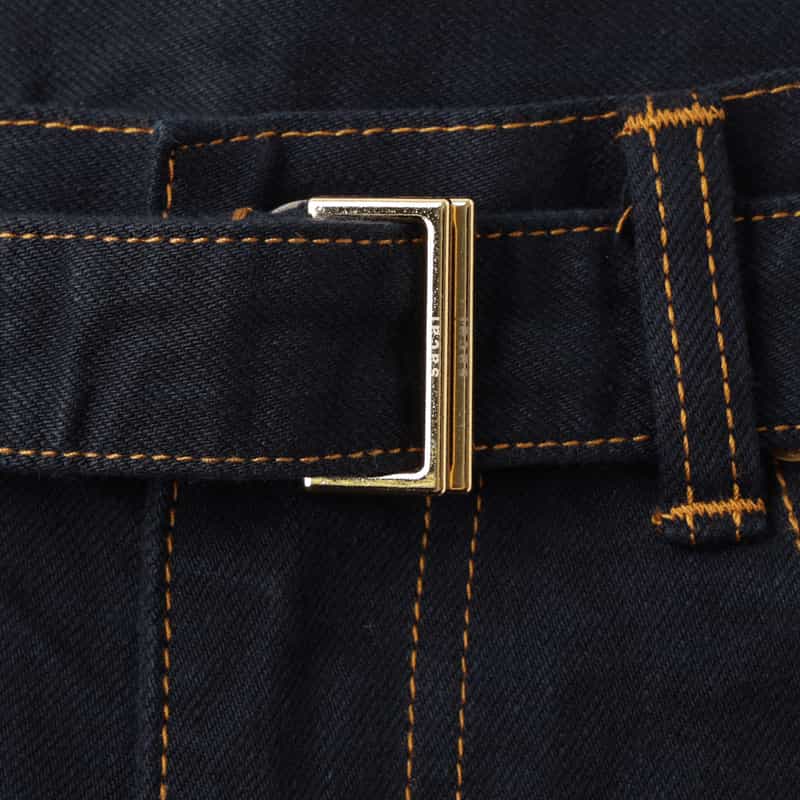 SACAI SACAI＜サカイ＞ ベルテッドデニムパンツ NAVY