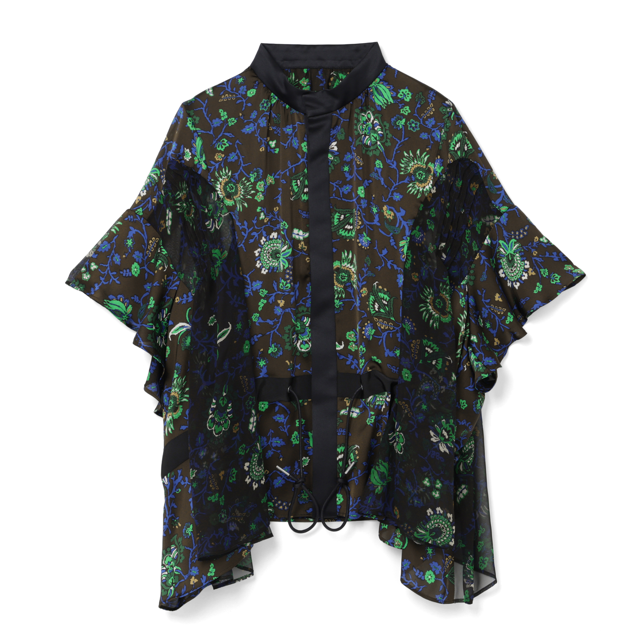 SACAI ＜サカイ＞ ハーフスリーブ フローラル柄ブラウス