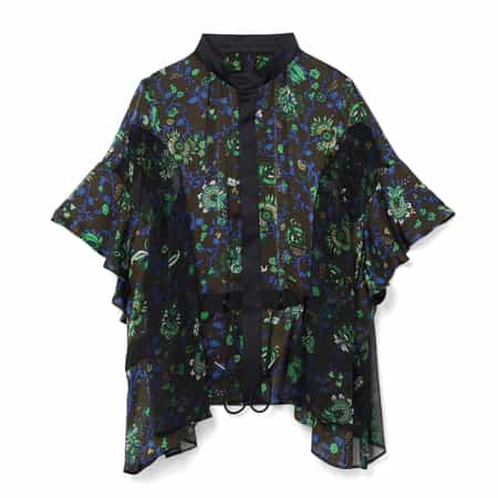 SACAI ＜サカイ＞ ハーフスリーブ フローラル柄ブラウス
