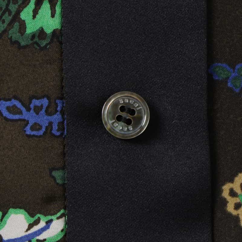SACAI SACAI ＜サカイ＞ ハーフスリーブ フローラル柄ブラウス BROWN