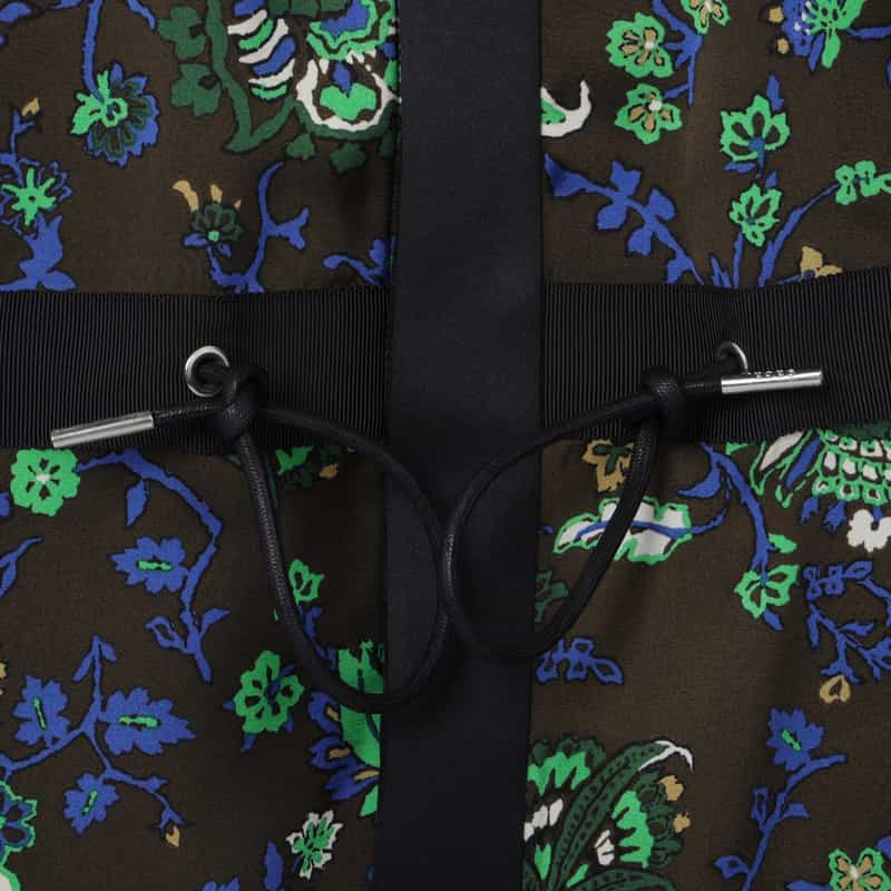 SACAI SACAI ＜サカイ＞ ハーフスリーブ フローラル柄ブラウス BROWN