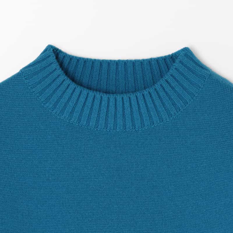 SACAI SACAI＜サカイ＞ クルーネックニットプルオーバー BLUE