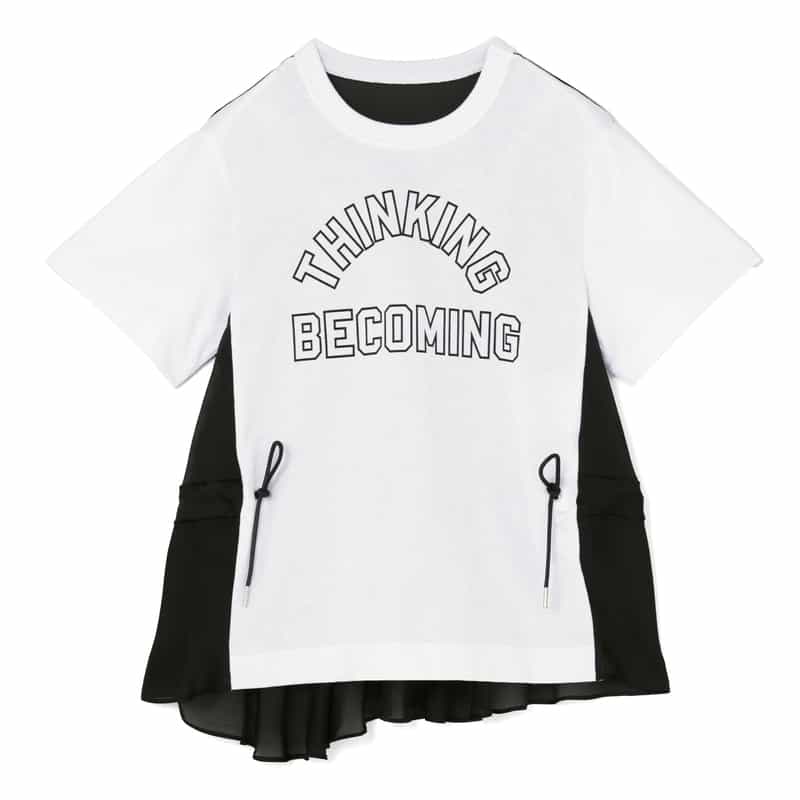 SACAI SACAI＜サカイ＞ ドローストリング付きグラフィックTシャツ WHITE