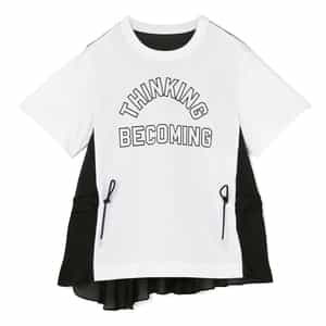 SACAI＜サカイ＞ ドローストリング付きグラフィックTシャツ