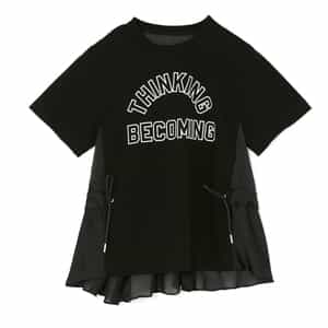 SACAI＜サカイ＞ ドローストリング付きグラフィックTシャツ