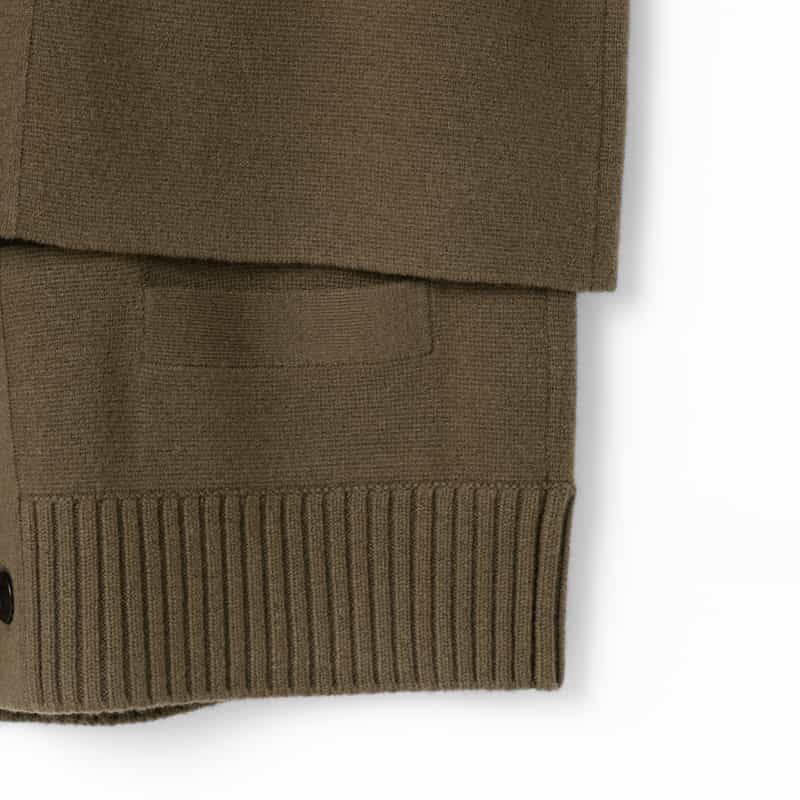 SACAI SACAI＜サカイ＞ タイ付きウールニットカーディガン BROWN