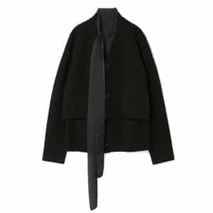 SACAI＜サカイ＞ タイ付きウールニットカーディガン