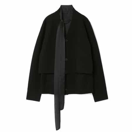 SACAI＜サカイ＞ タイ付きウールニットカーディガン
