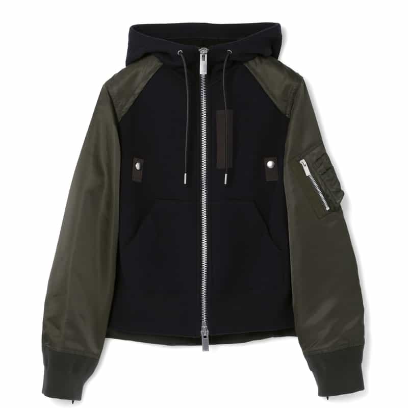 SACAI＜サカイ＞ コンビネーションジップアップパーカー
