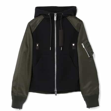 SACAI＜サカイ＞ コンビネーションジップアップパーカー