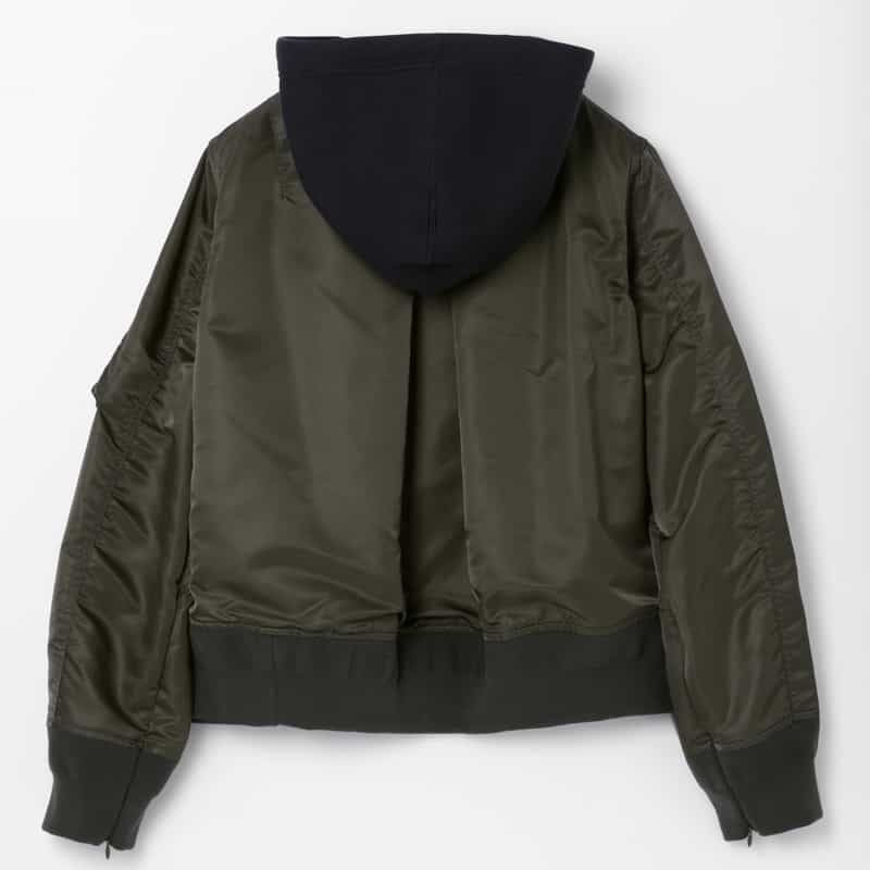 SACAI SACAI＜サカイ＞ コンビネーションジップアップパーカー NAVY
