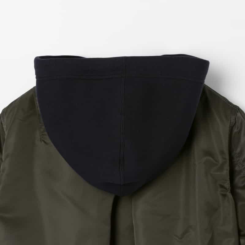 SACAI SACAI＜サカイ＞ コンビネーションジップアップパーカー NAVY
