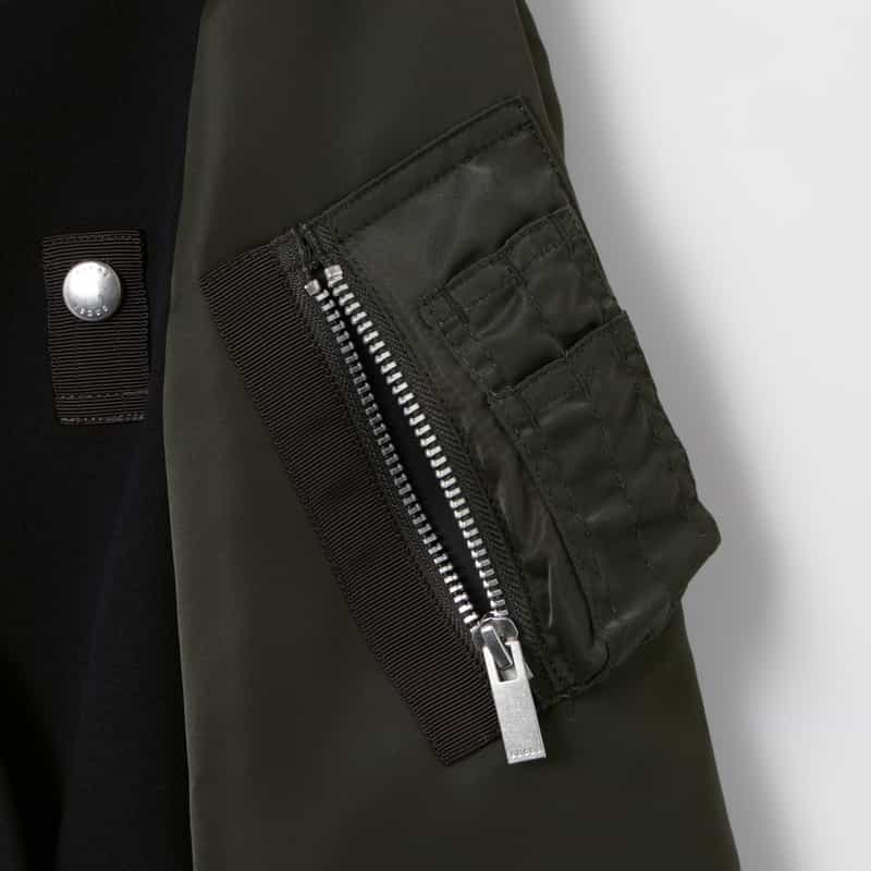 SACAI SACAI＜サカイ＞ コンビネーションジップアップパーカー NAVY
