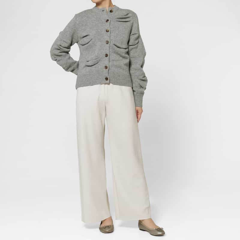 PILLINGS PILLINGS ＜ピリングス＞ バーニーズ　ニューヨーク限定 ウールニットカーディガン GRAY