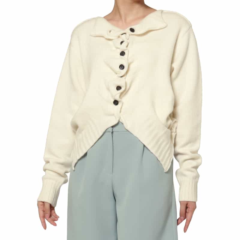 PILLINGS PILLINGS ＜ピリングス＞ バーニーズ　ニューヨーク限定 カシミヤニットカーディガン WHITE