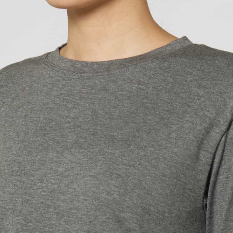 PILLINGS PILLINGS ＜ピリングス＞ フリルヘム ロングスリーブシアーカットソー GRAY