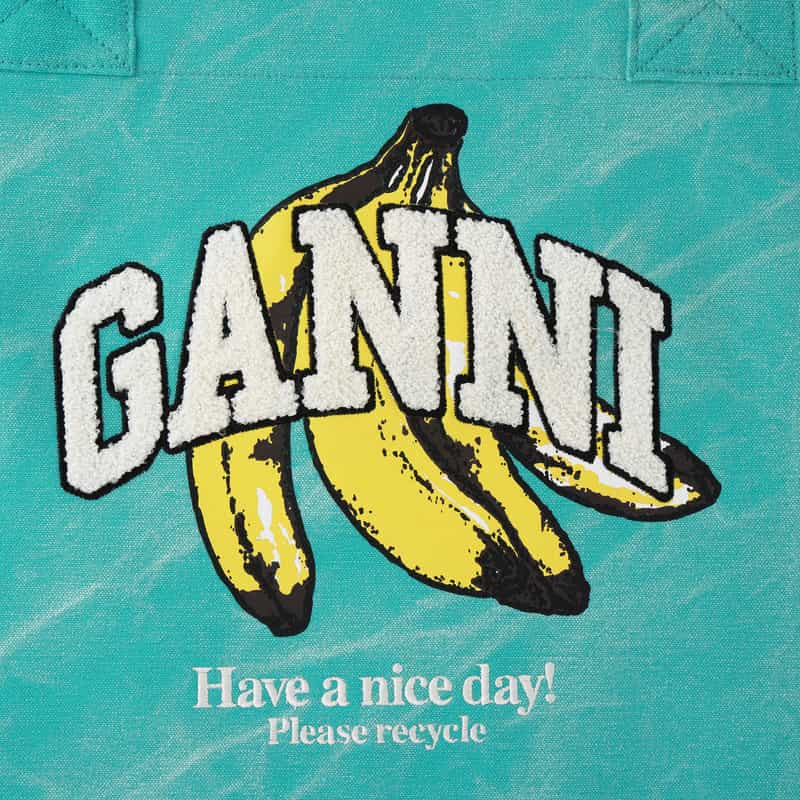 GANNI GANNI ＜ガニー＞ バナナプリント トートバッグ LIGHT BLUE
