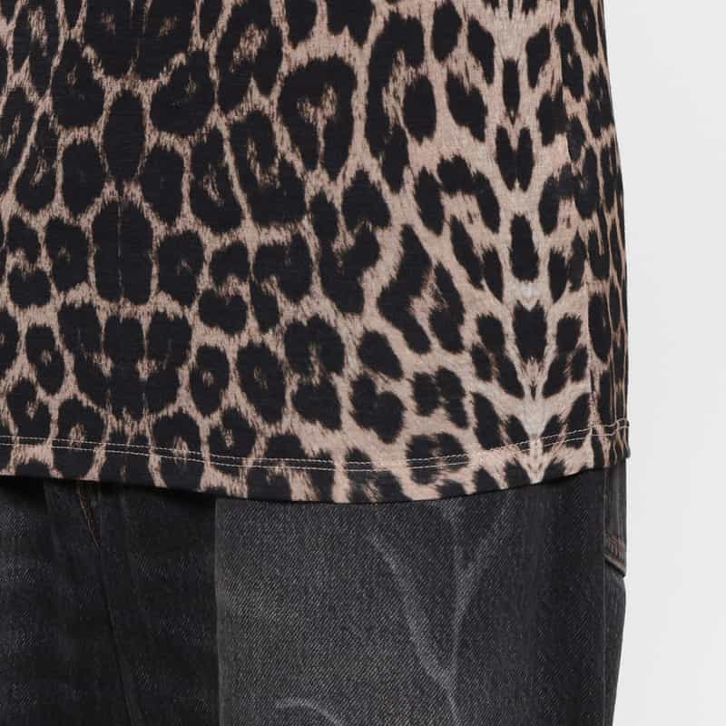 BASERANGE BASERANGE ＜ベースレンジ＞ レオパード柄シアー ロングスリーブカットソー NONE
