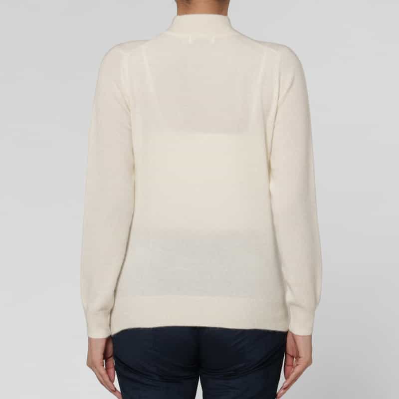 BARNEYS NEW YORK カシミヤ モックネックニットプルオーバー IVORY