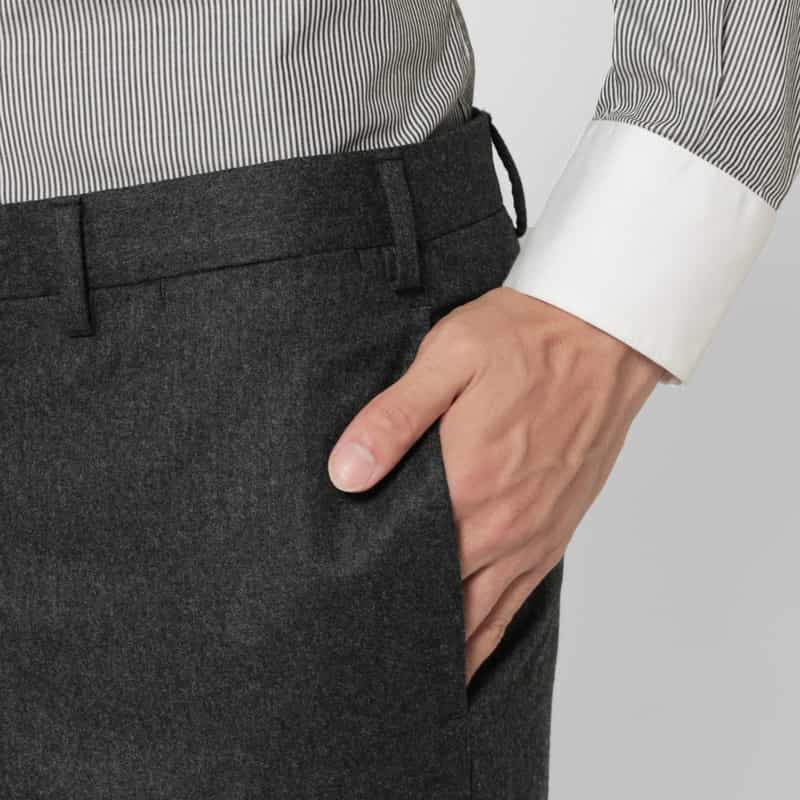 BARNEYS NEW YORK ウールフランネル素材スーツ“MADISON" GRAY