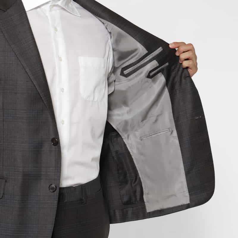 BARNEYS NEW YORK ウィンドウペンチェック柄スーツ"MADISON" GRAY