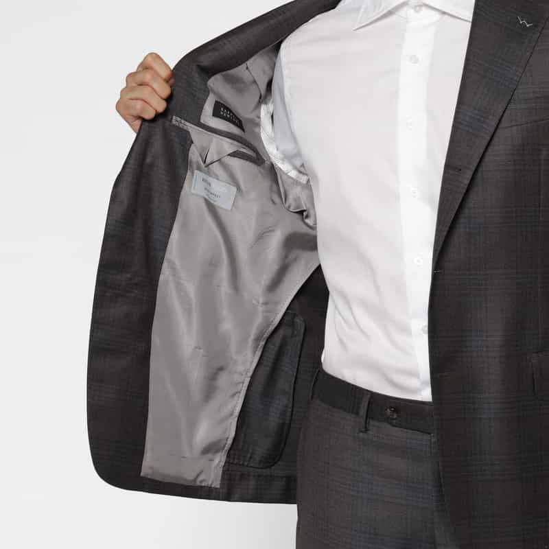 BARNEYS NEW YORK ウィンドウペンチェック柄スーツ"MADISON" GRAY