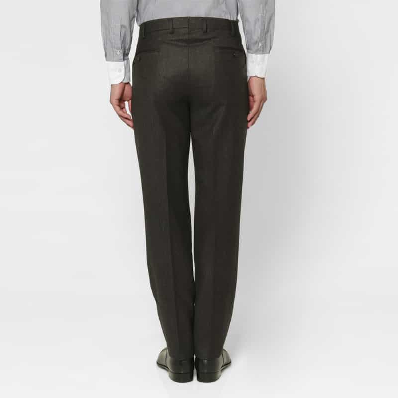 BARNEYS NEW YORK ウールフランネル素材ストライプ柄ダブルブレストスーツ"BROOKLYN" DARK GRAY