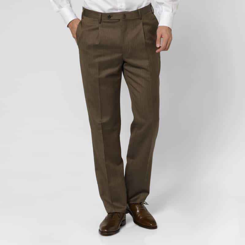 BARNEYS NEW YORK ヘリンボーン柄ダブルブレストスーツ“BROOKLYN" BROWN