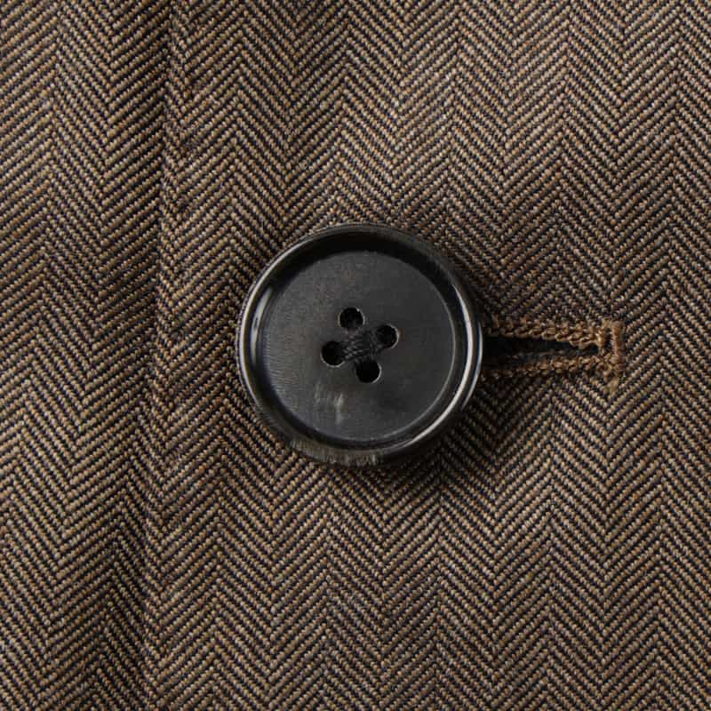 BARNEYS NEW YORK ヘリンボーン柄ダブルブレストスーツ“BROOKLYN" BROWN