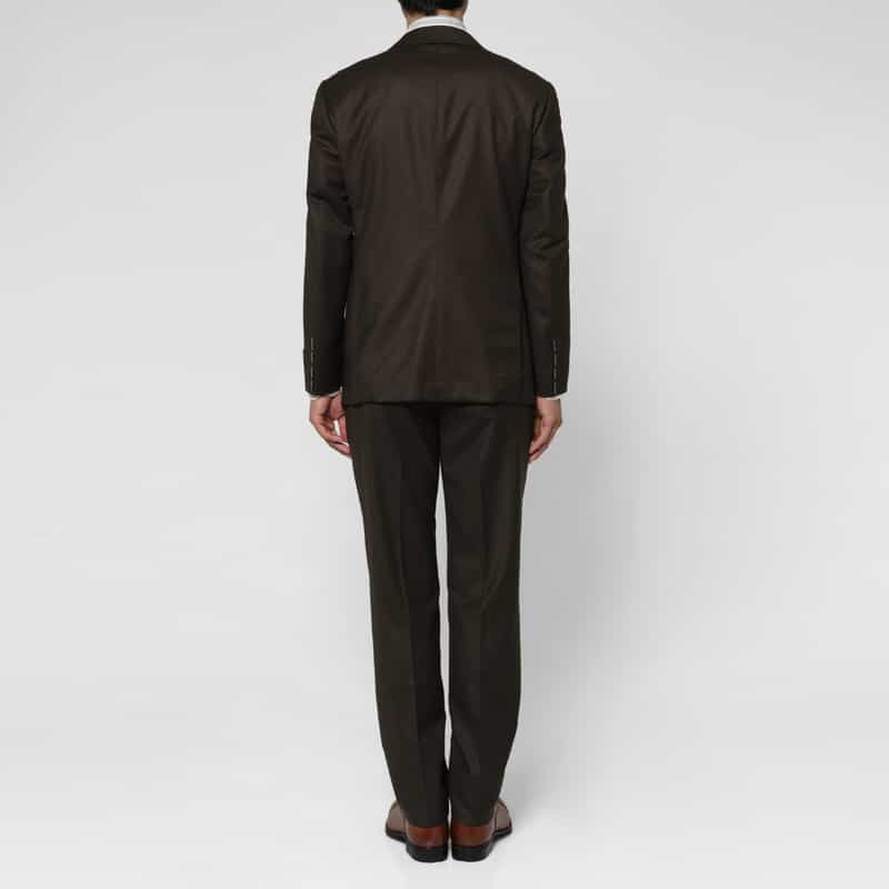 BARNEYS NEW YORK ウールフランネル素材スーツ"MADISON" BROWN