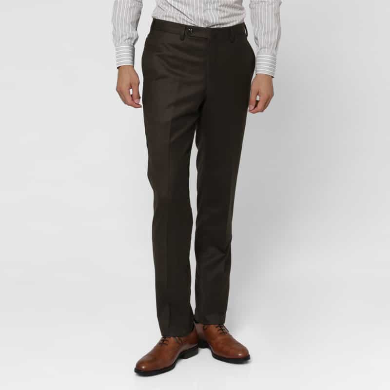 BARNEYS NEW YORK ウールフランネル素材スーツ"MADISON" BROWN