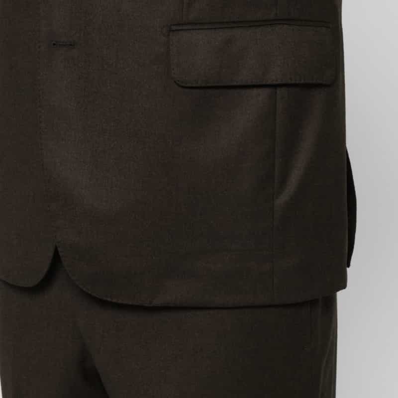 BARNEYS NEW YORK ウールフランネル素材スーツ"MADISON" BROWN