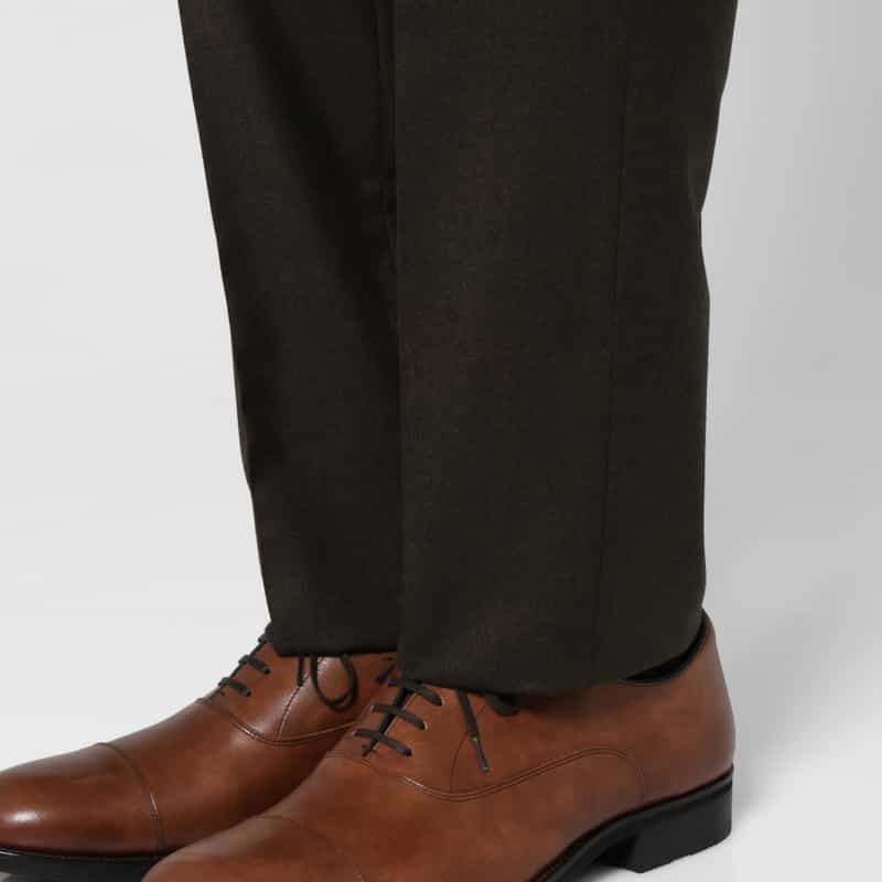 BARNEYS NEW YORK ウールフランネル素材スーツ"MADISON" BROWN