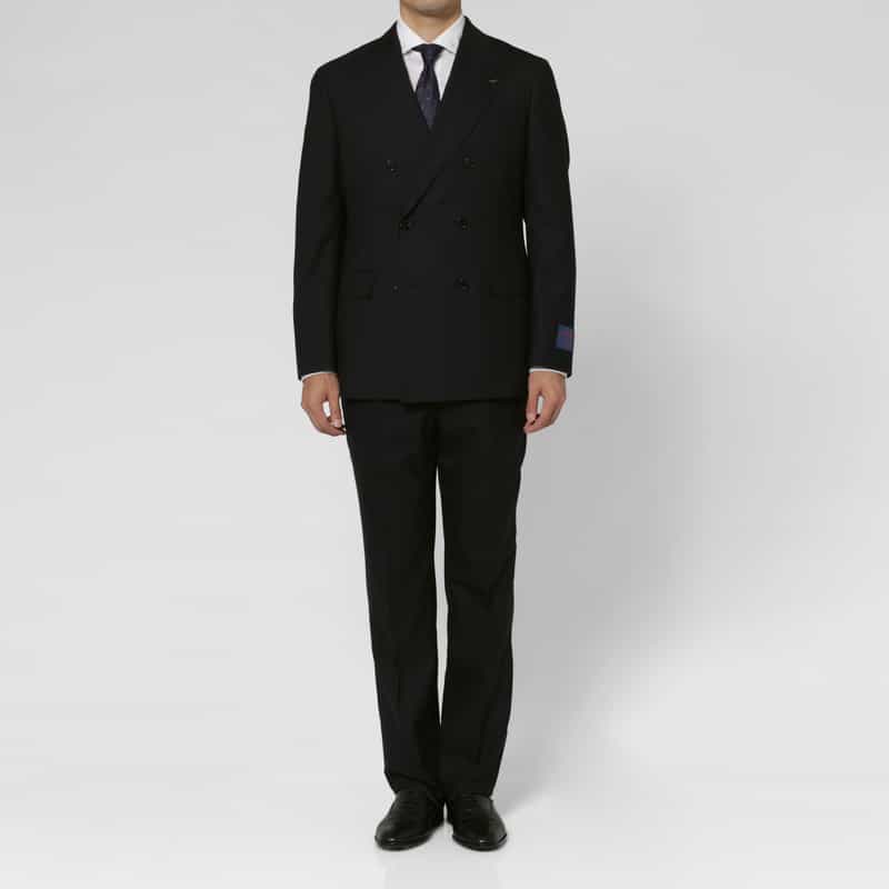 BARNEYS NEW YORK ストライプ柄ダブルブレストスーツ“BROOKLYN" BLACK