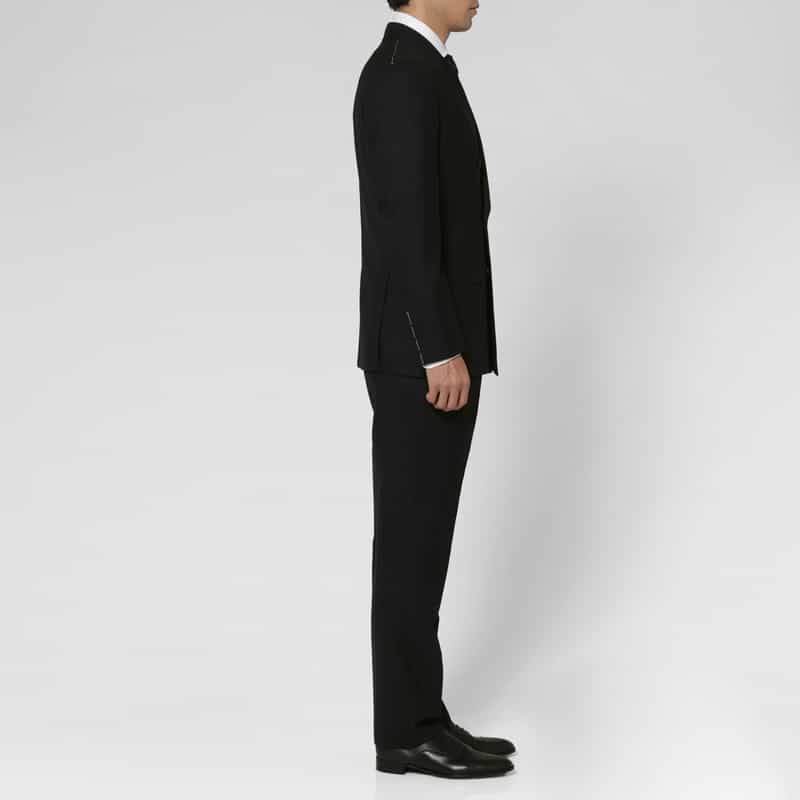 BARNEYS NEW YORK ストライプ柄ダブルブレストスーツ“BROOKLYN" BLACK