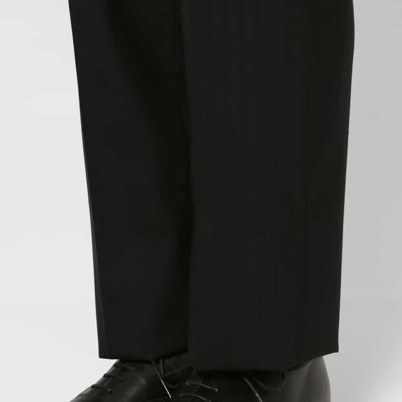 BARNEYS NEW YORK ストライプ柄ダブルブレストスーツ“BROOKLYN" BLACK