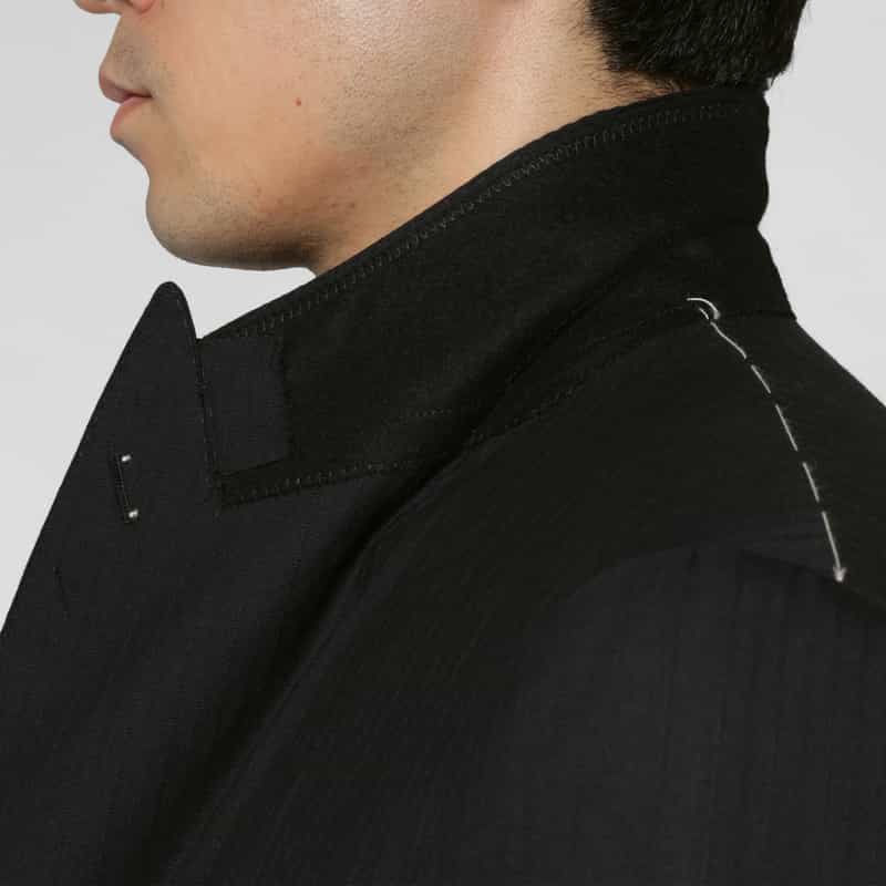 BARNEYS NEW YORK ストライプ柄ダブルブレストスーツ“BROOKLYN" BLACK