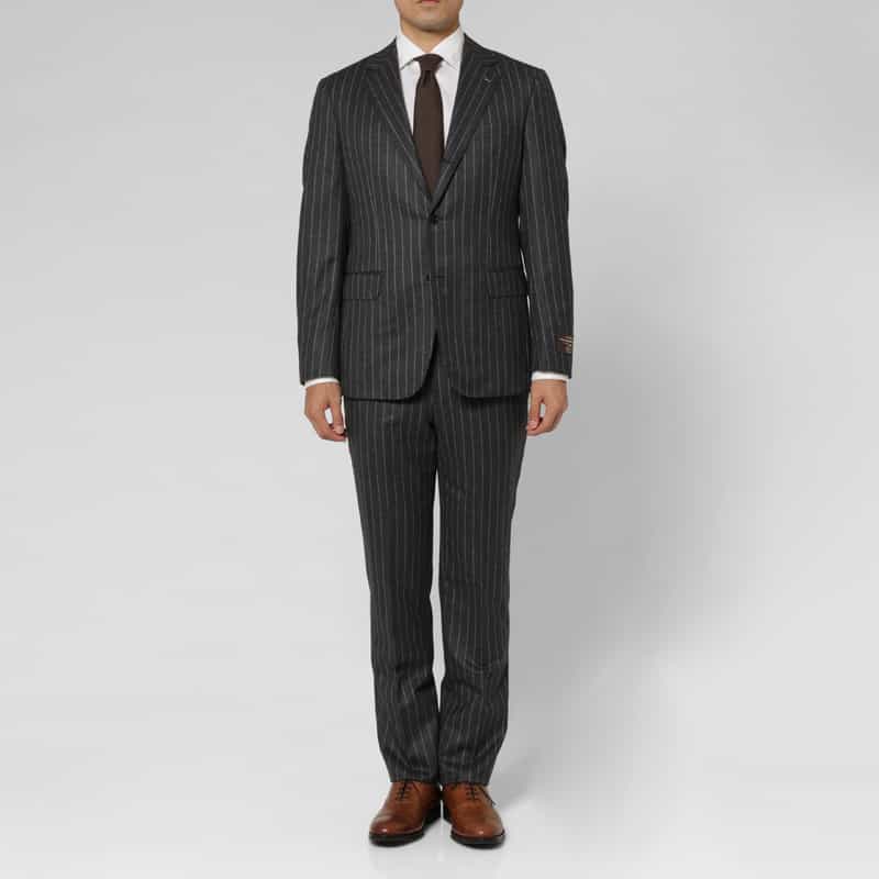 BARNEYS NEW YORK チョークストライプ柄スーツ“MADISON" GRAY