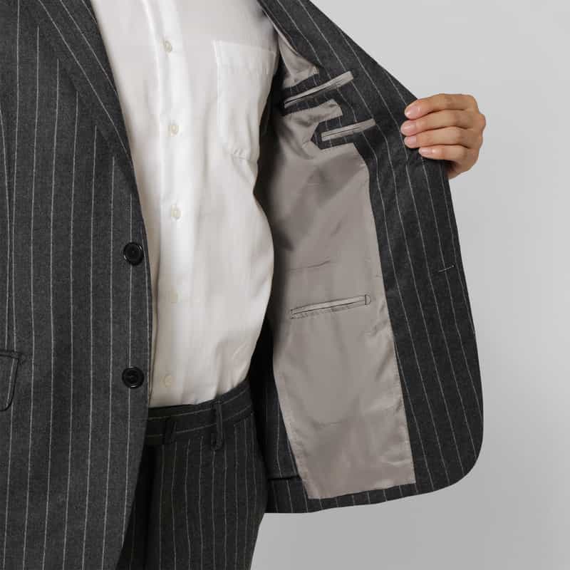 BARNEYS NEW YORK チョークストライプ柄スーツ“MADISON" GRAY