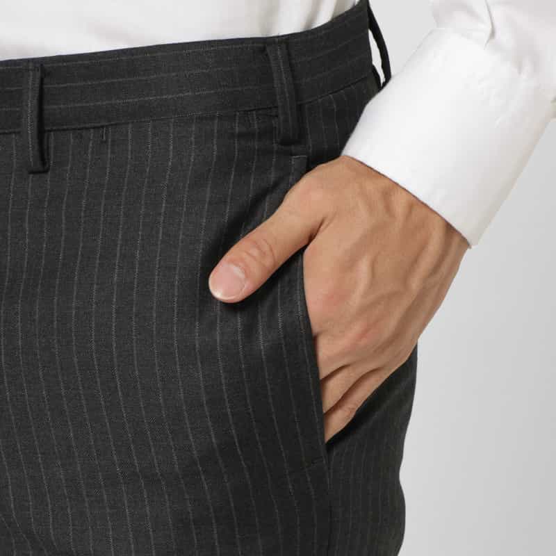 BARNEYS NEW YORK ピンストライプ柄スーツ“MANHATTAN" GRAY