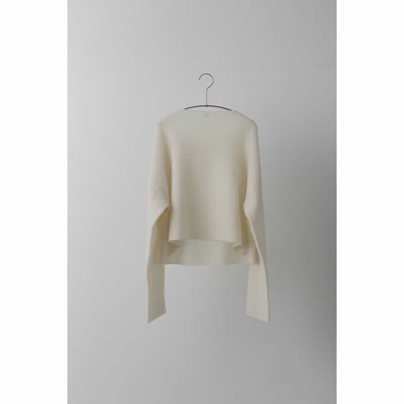 T.T T.T＜ティー ティー＞ バトーネックカシミヤニットプルオーバー IVORY